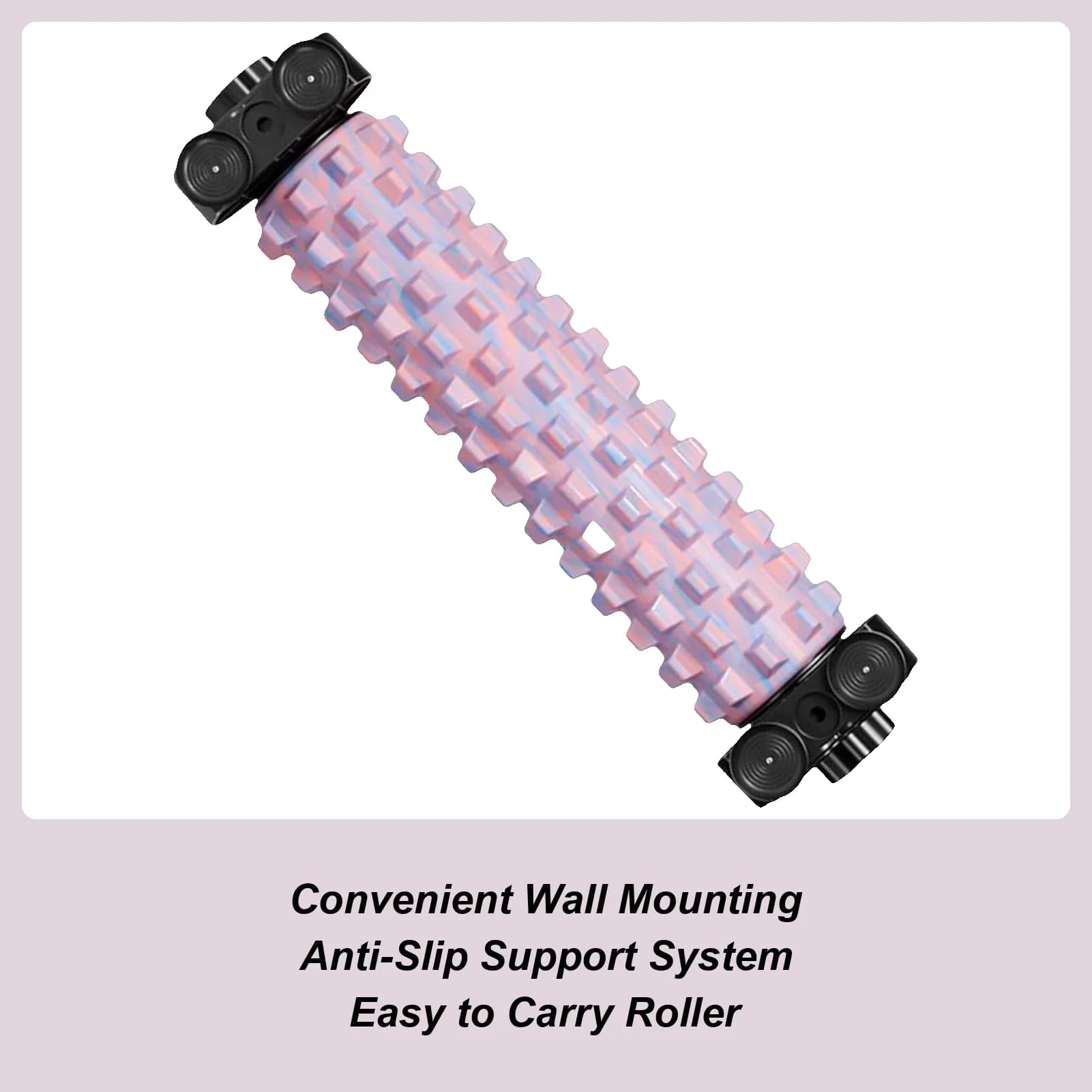 Foam roller for exercises, deep massage and stretching with suction cup, foam body workout roller with home support, gym, yoga, pilates