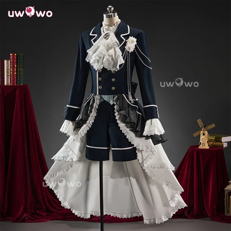 UWOWO Collab Series: Costume cosplay Anime Ciel White Rose Noble Suit S-XL Costume di Halloween