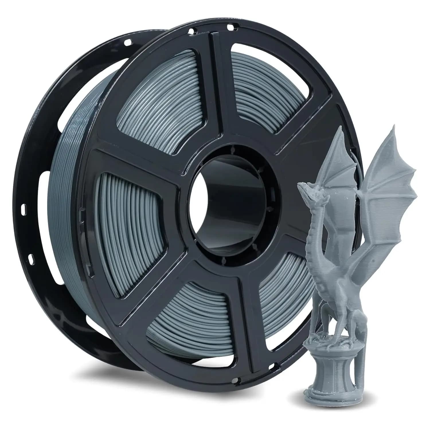 High-Speed PLA Filament 1.75mm Iron Grey, 500mm/s, 1kg Spool, +/-0.02mm Accuracy, Premium Print Quality