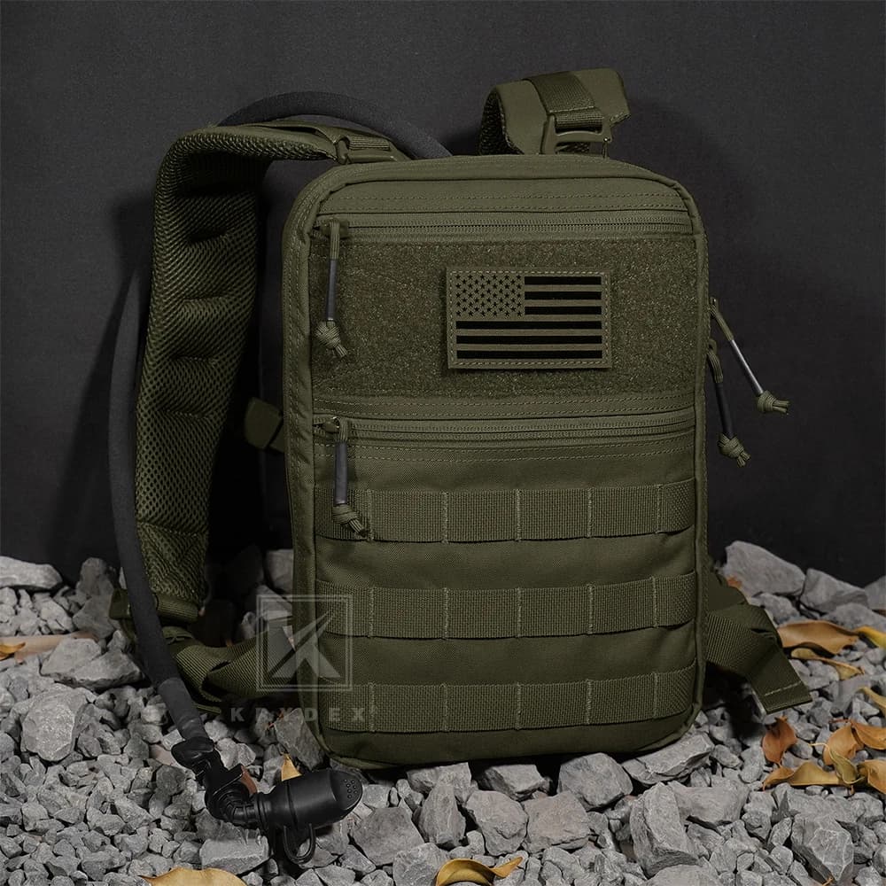 KRYDEX 50 ounces tactical hydration backpack, 1.5 litre water bladder case, hunting bag, outdoor vest accessories