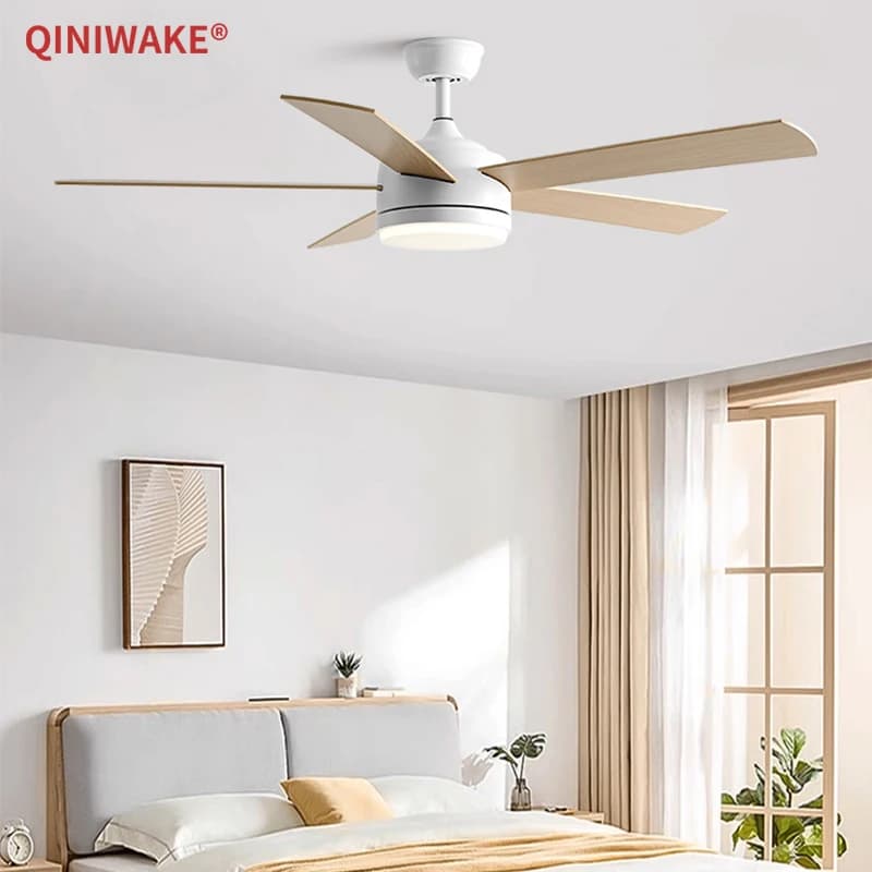 QINIWAKE 42/52Inch Ceiling fan with LED lighting BLDC Air Circulator Noiseless Electric household Fan for Bedroom Living Room