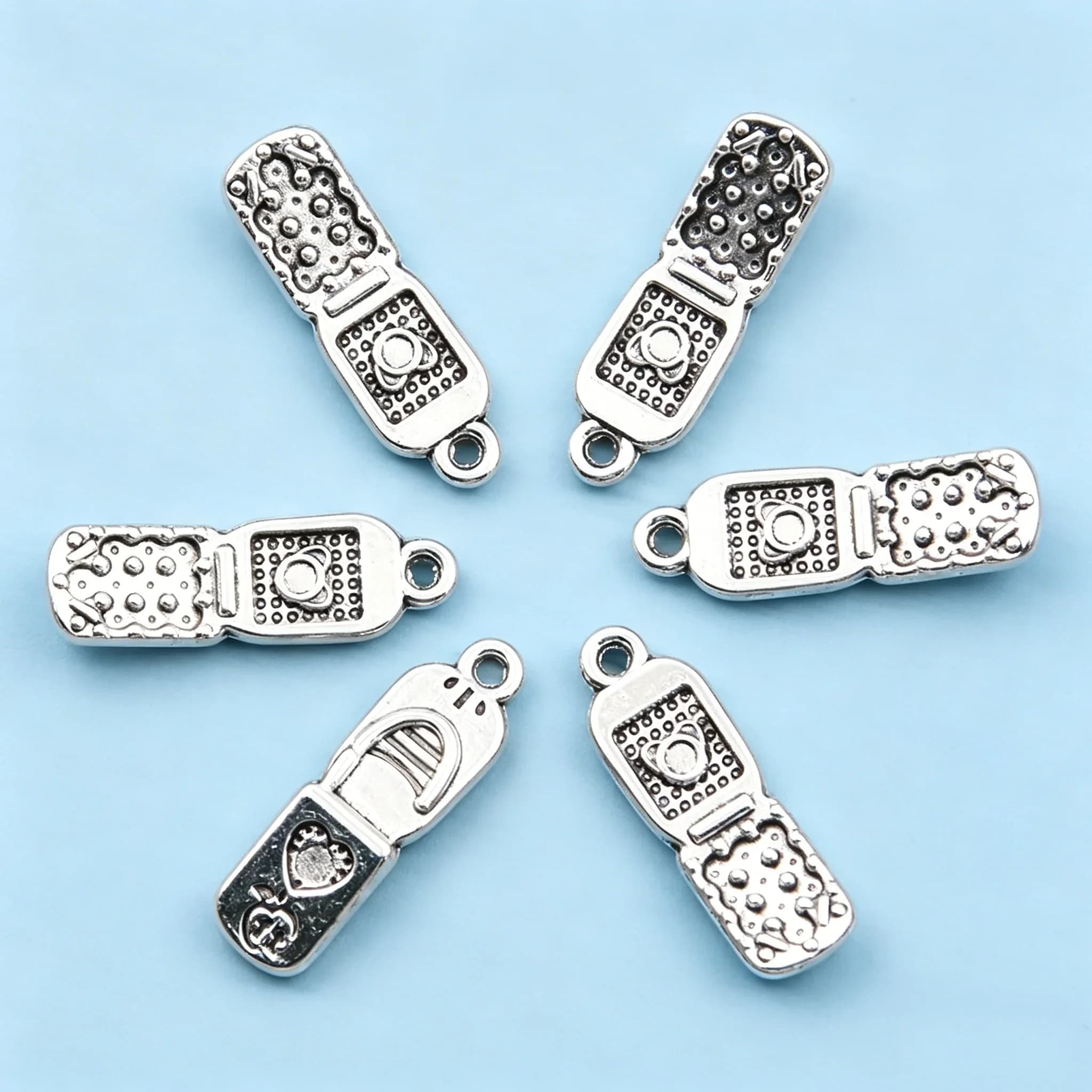 10Pcs 8×27mm Tiny Metal Alloy Pendants Mini Charms For DIY Earrings Necklaces Bracelets Craft Supplies