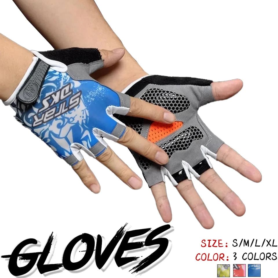 Professional Gym Gloves for Fitness Lifting Weights Men Training Bodybuilding Cycling Protection For Half Fins