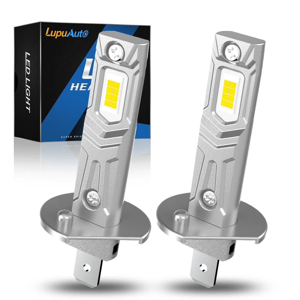 2 pezzi 20000LM H1 lampadina per fari a LED H1 LED Canbus H3 LED fendinebbia fanless wireless mini formato lampada automatica 12V 6000K bianco