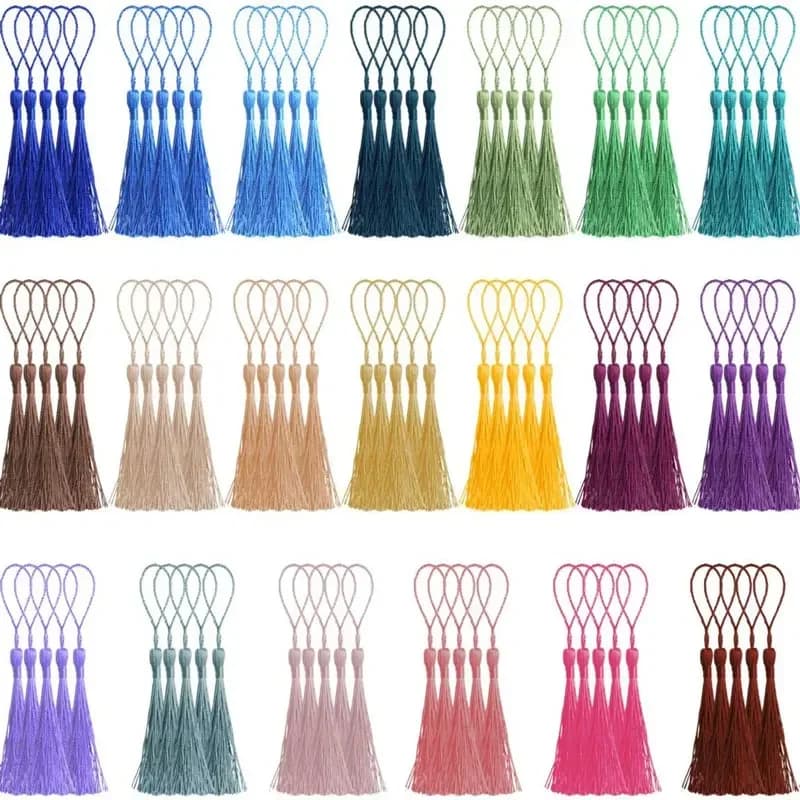 30 pezzi nappe segnalibro setose nappe artigianali morbide fatte a mano nappe portachiavi per creazione di gioielli accessori artigianali fai da te