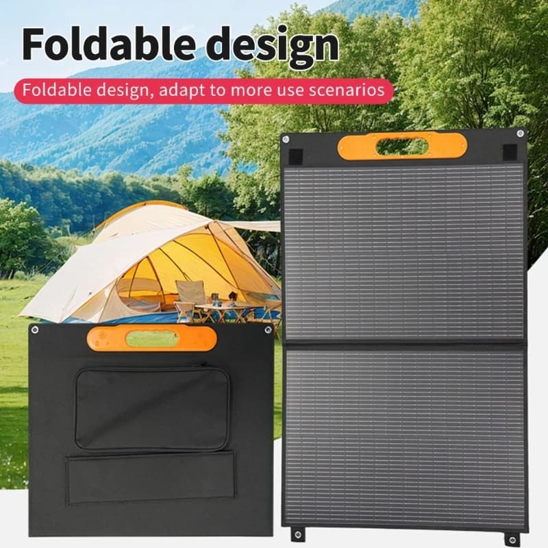 Pannello generatore solare portatile da 100 W Durata impermeabilizzata Ricarica emergenza esterna con centrali elettriche