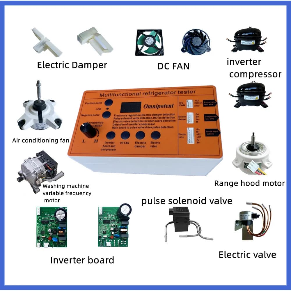 Strumento di guasto del tester di ispezione della valvola elettrica dell'ammortizzatore della ventola dell'elettrovalvola del compressore della scheda inverter del frigorifero