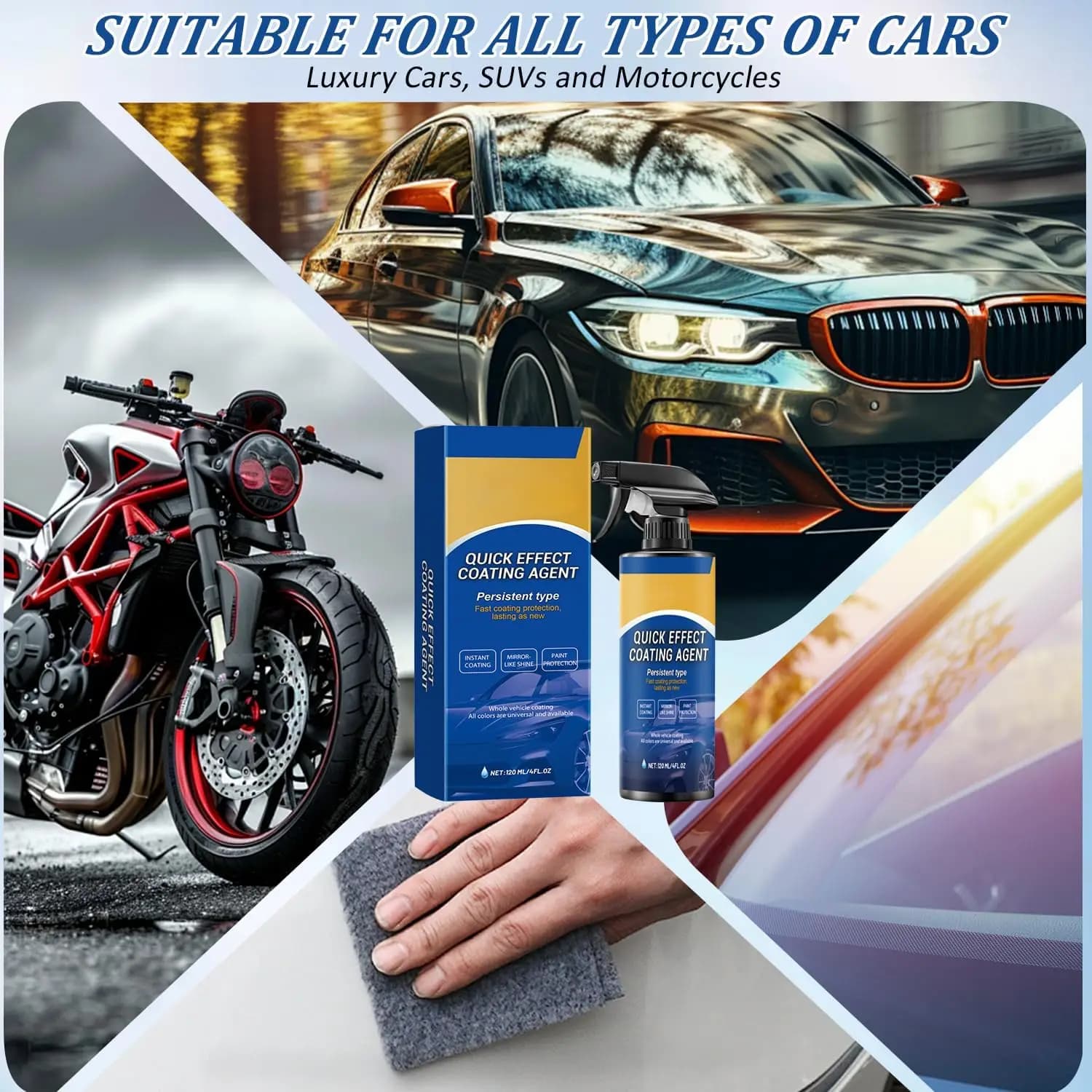 1 Pezzo Spray Multifunzionale per Auto, Protezione Lucidante Rapida, Riparazione Graffi, Cera per Pulizia Senza Acqua per Automobili