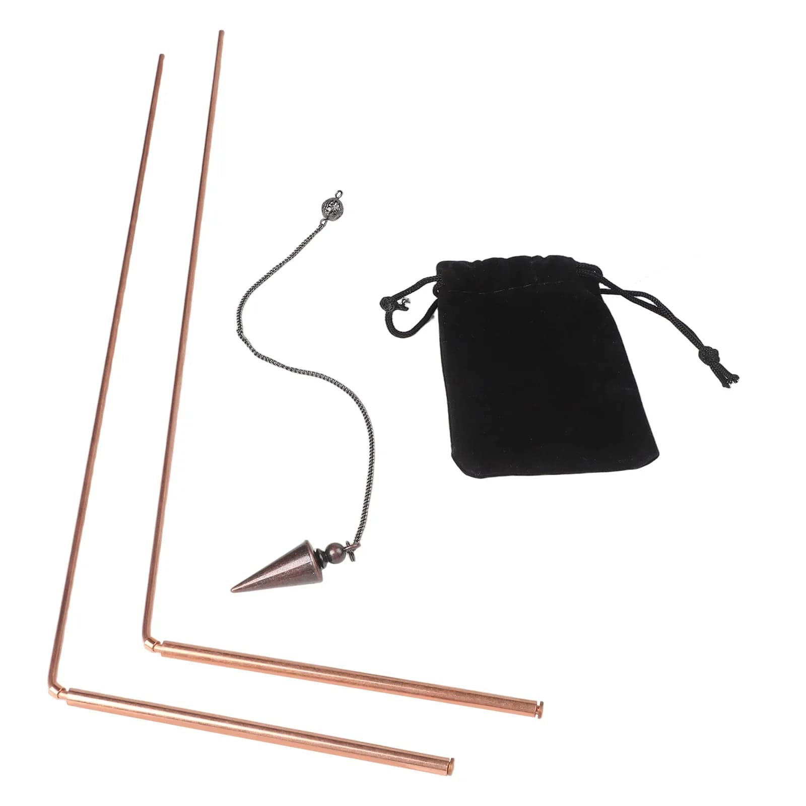 2 pz 99.9% Rame Dowsing Aste Metal Detector Asta Acqua Divinazione Strega Energia Guarigione Fantasma Caccia Divinazione Aste Pendolo