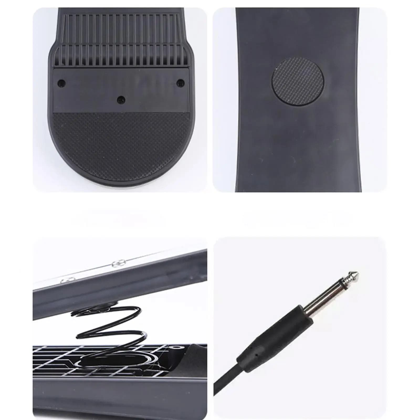 Drum Pedal Kick Pad with Cable High Sensitivity Metal Plastic Construction for Electronic Drum Practice Kit