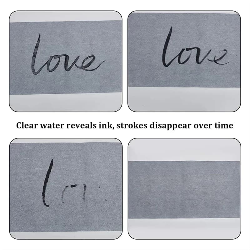 AU61-Calligraphy Set Water Writing Cloth Set 12 Sheets Of Water Writing Paper 3 Sizes Of Brushes 1 Water Tray For Painting