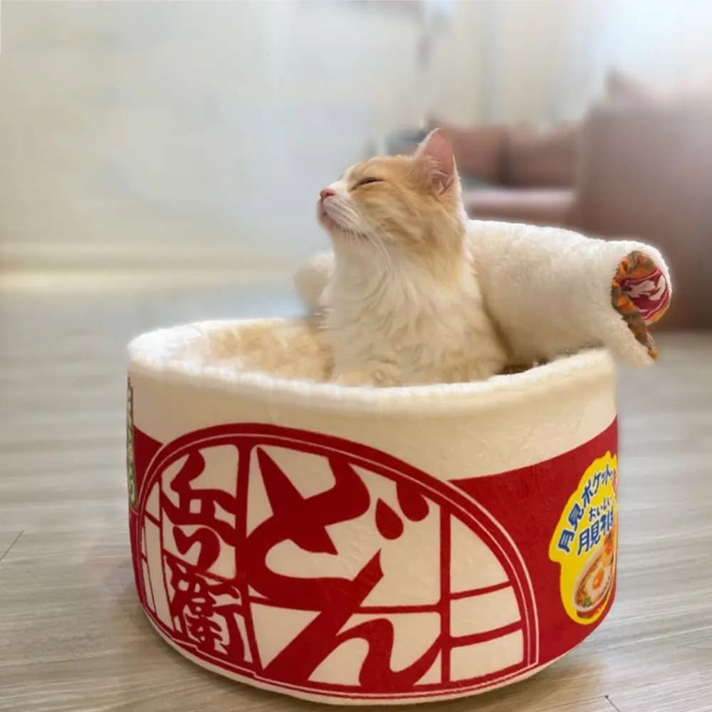 Universal Creative Ramen House Pet Bed Cat Nest Cute Dog Cat Nest letti Kennel Instant Noodle Shape Pet House Cushion