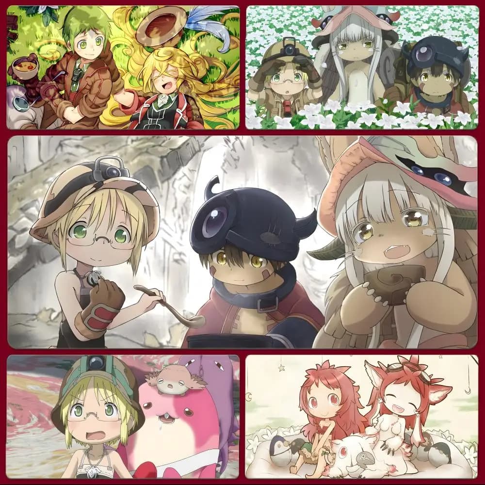 anime adventure M-Made In Abyss Mouse Pad Large Gaming Mousepad with Stitched Edges Thickened Desk Mat PC