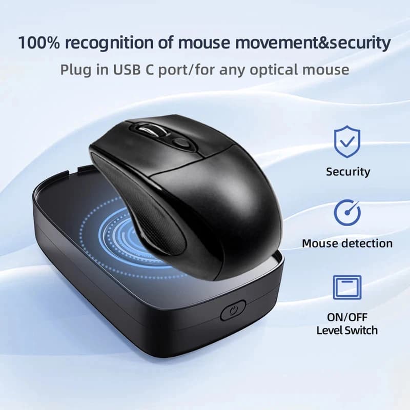 Simulatore di movimento automatico del mouse USB Jiggler con interruttore ON/OFF per il mantenimento attivo del PC e il risveglio del computer