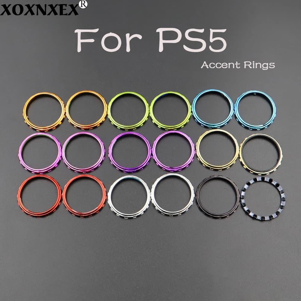 1-10 Paia di Anelli Cromati per Thumbstick Analogici, Parti di Ricambio per Controller PS5, Accessori per Gamepad