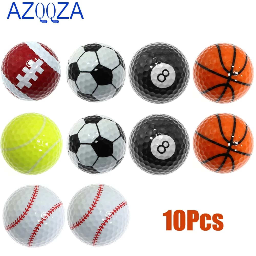 10Pcs novità pratica palline da Golf novità Baseball/Tennis/calcio/biliardo palline da Golf pallina regalo per bambini uomo donna pratica