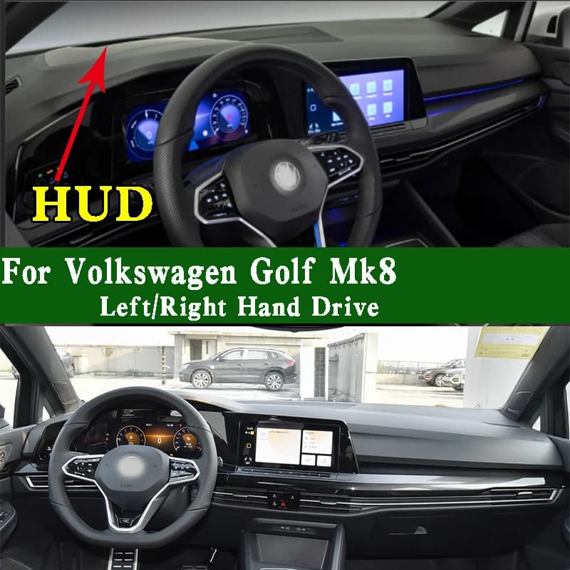 For Volkswagen VW Golf Mk8 GtI 2020-2022 Dash Zerbino Cruscot Cover Panel Tools Solar Protection Pad Dash Zerbino Anti-Spo Ornaments