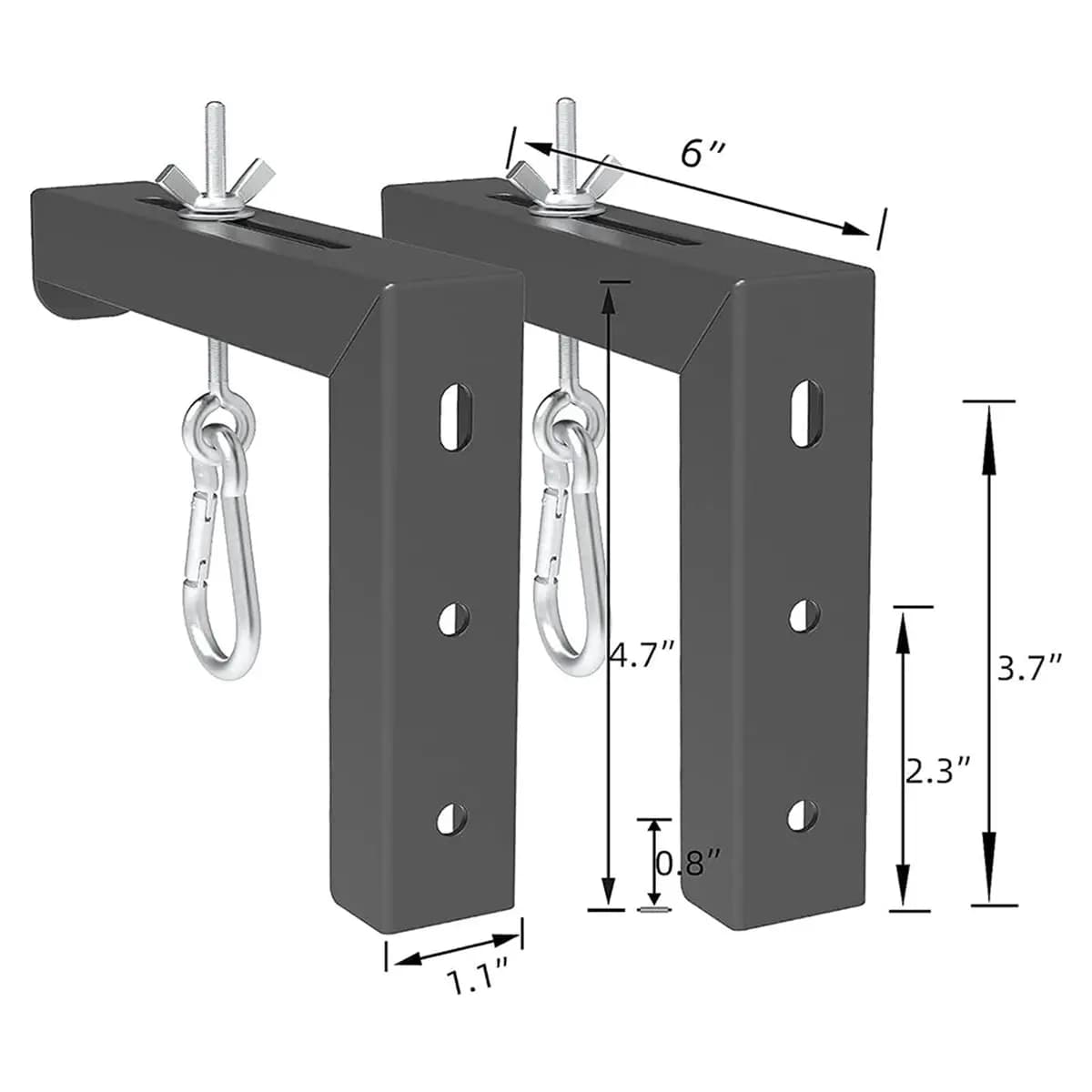 MALL Universal Projector Screen L-Bracket Wall Hanging Mount 6 Inch Adjustable Extension with Hook Manual