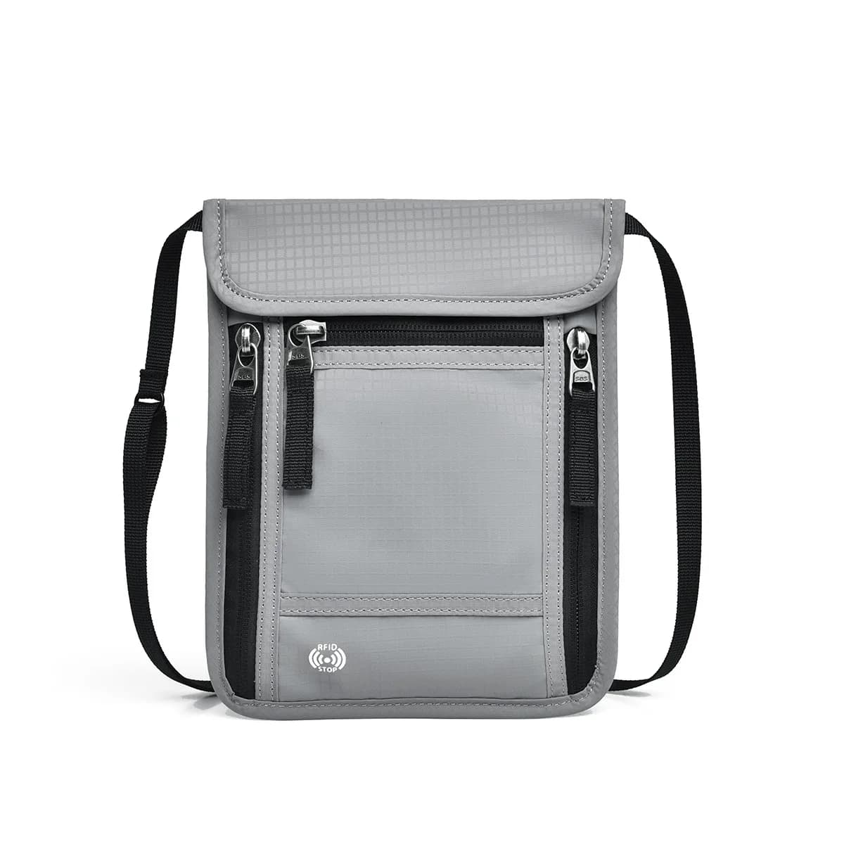 Portafoglio da viaggio Porta carte da uomo Borsa organizer a tracolla con tracolla con blocco RFID Custodia per passaporto Porta passaporto