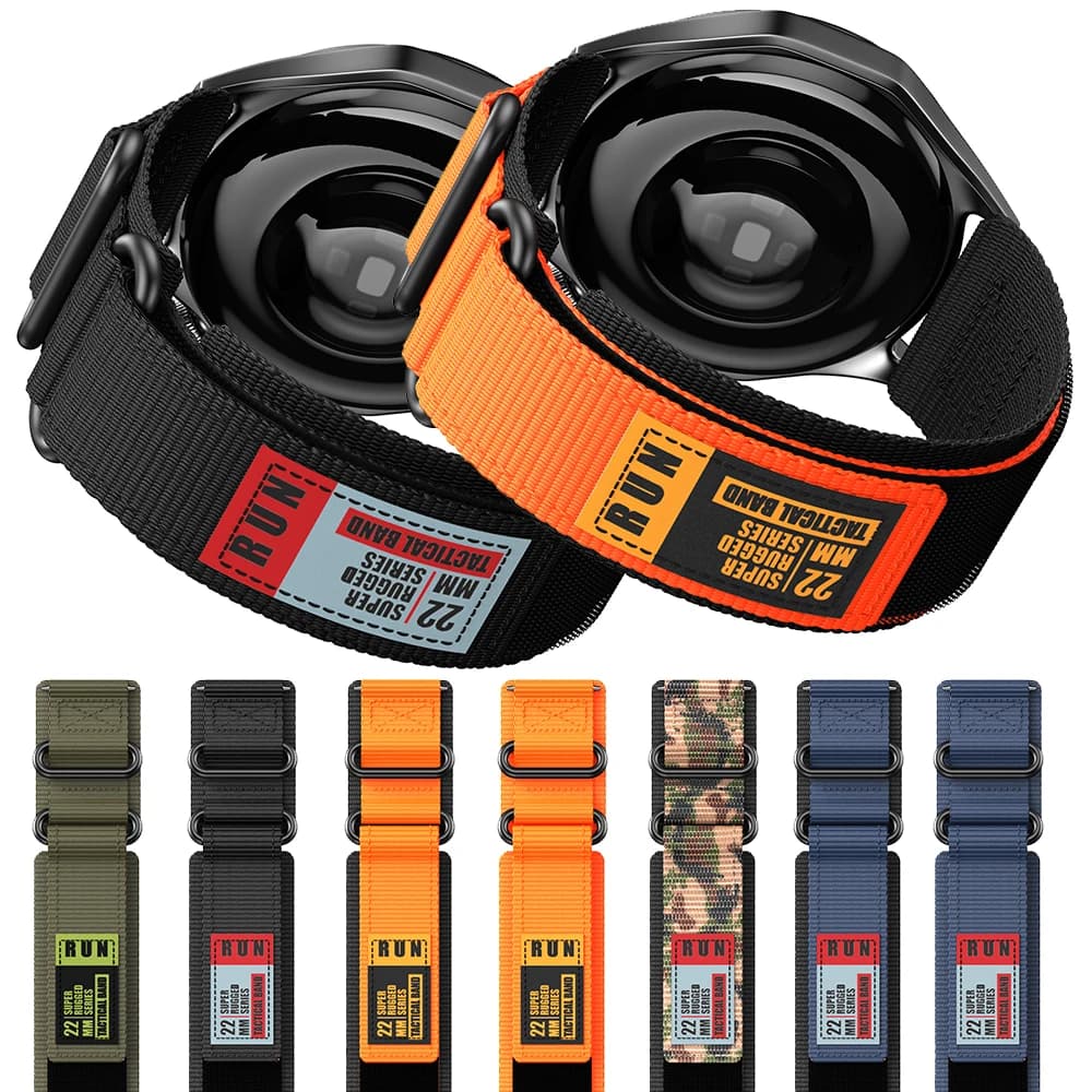 Cinturino in nylon da 22 mm per Garmin Vivoactive 4, Forerunner 255 265, Venu 2/3/4 45 mm, cinturino in nylon velcro per Huawei Watch GT 4 3 2 46 mm