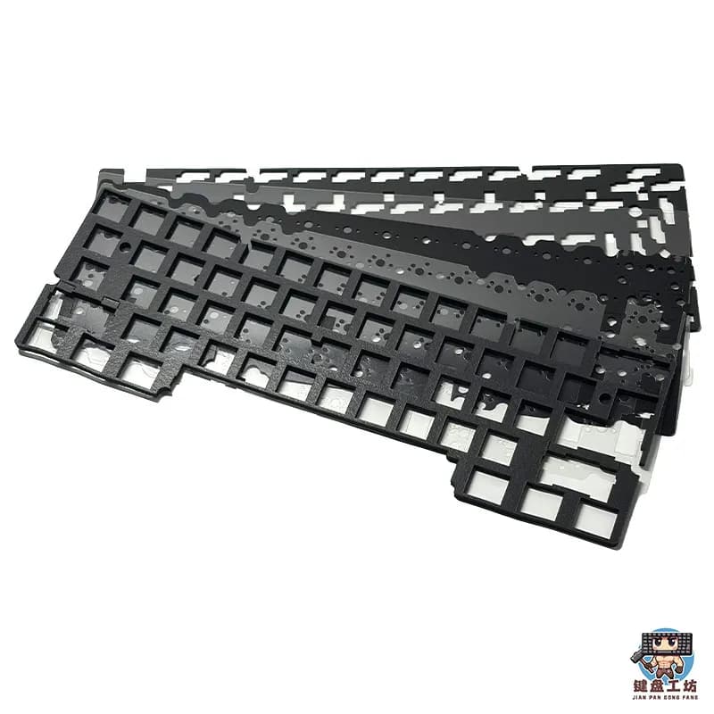 LH60 Keyboard Sound Package Custom PORON Sandwich Cotton IXPE PC POM Positioning Plate for Mechanical Keyboard Accessories Gifts