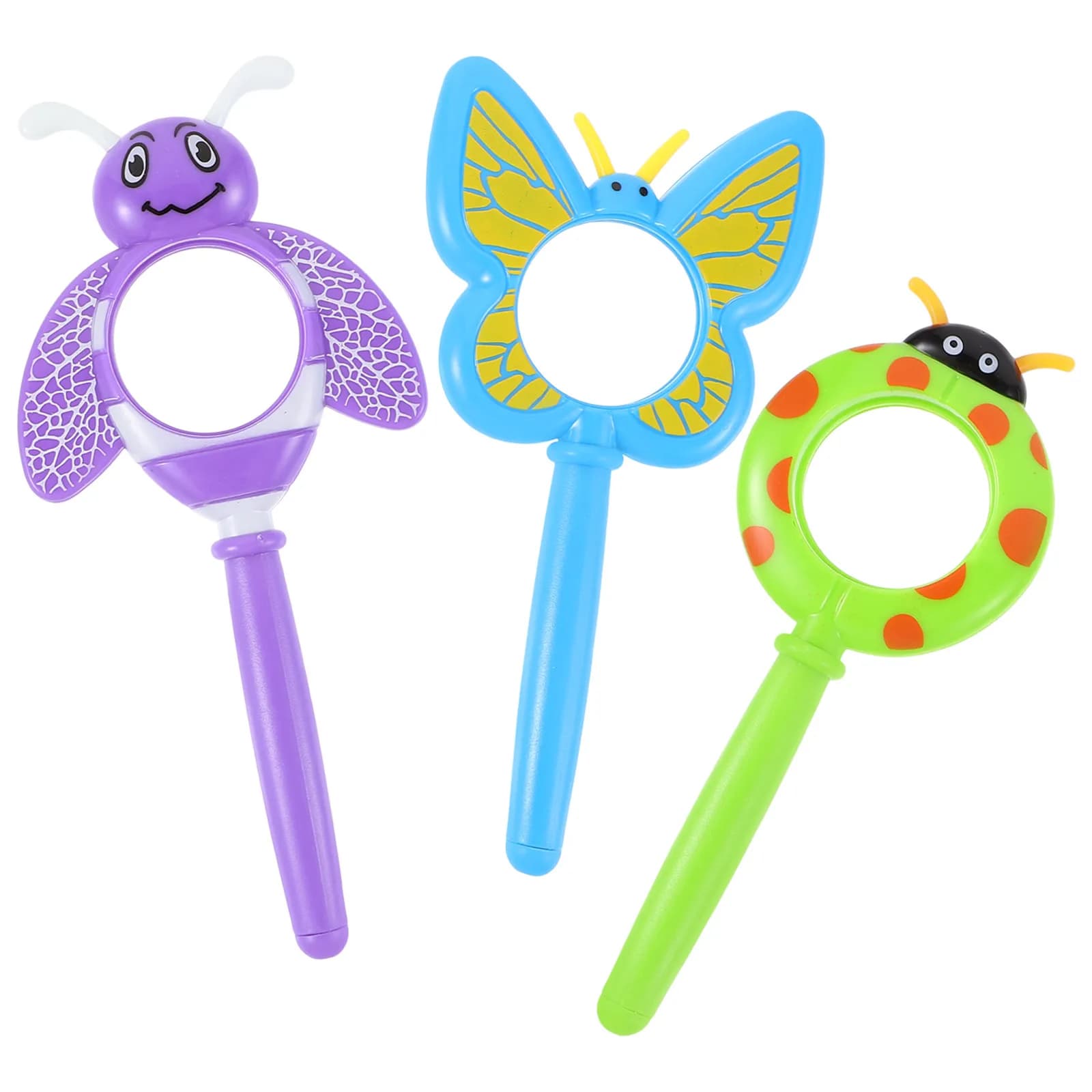 Set di 3 Lenti d'Ingrandimento Portatili per Bambini, Strumento Esplorativo per Insetti con Lenti HD in Plastica, Regalo Educativo Colorato per il Divertimento e la Scoperta della Natura