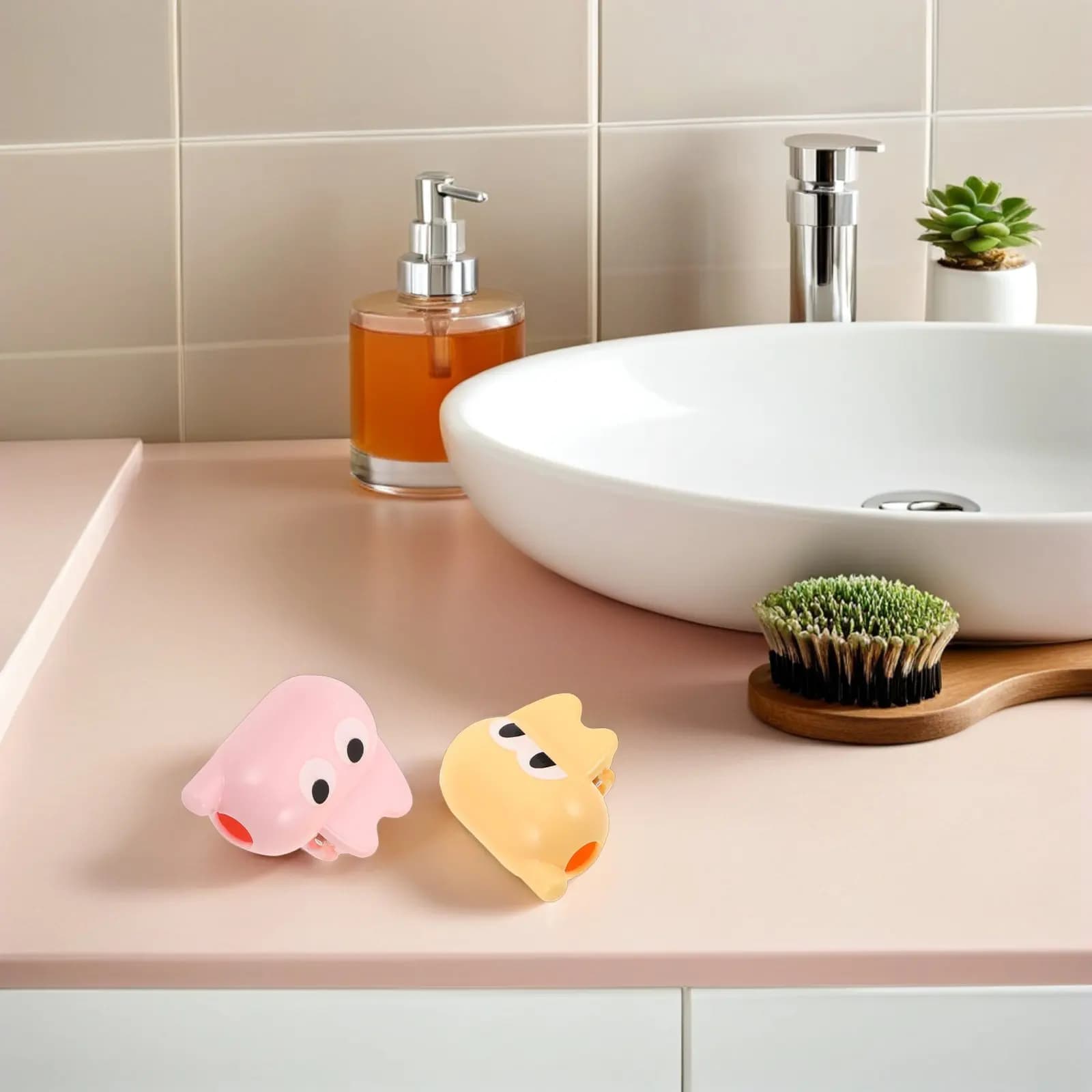 3 Pieces Copricapo Brushes Dust Covers Sympathetic Plastic Caps Protective Travel Case for Electric Brush