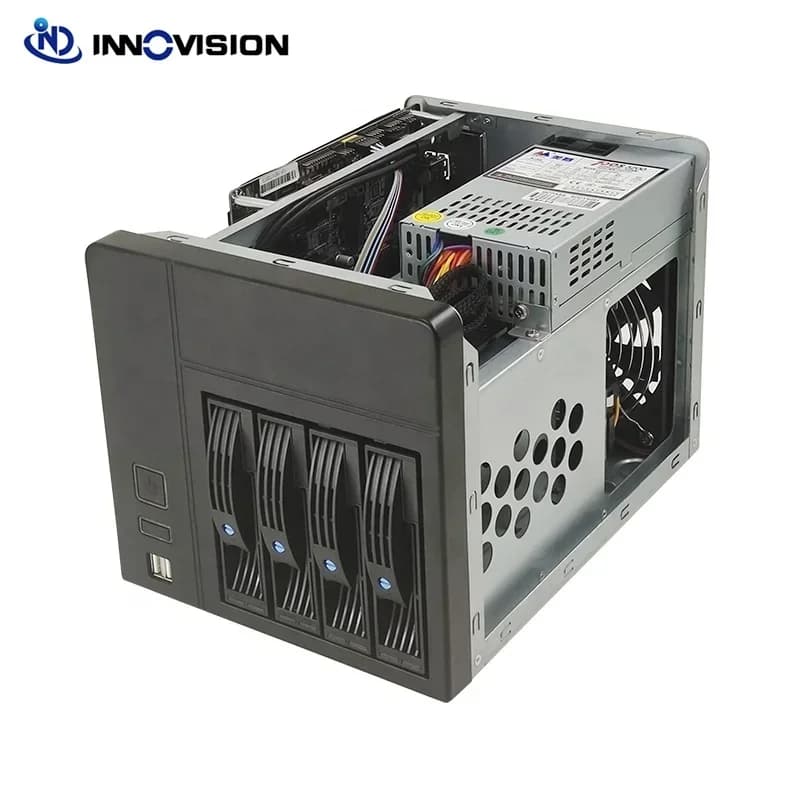 Dotato di scheda N5095 i3 i5 i7 8° 9° processore nas ITX NAS 4 alloggiamenti NAS Apparecchio server di archiviazione