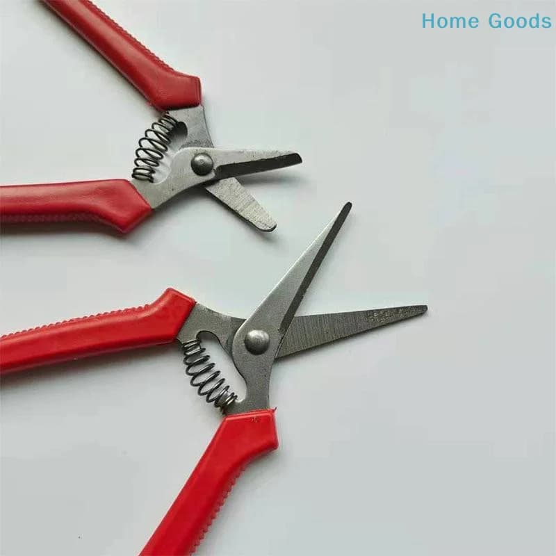 1Pcs High Carbon Steel Pruning Shears with Non-Slip Handles Straight & Curved Tips for Fruit Thinning Orchard Garden Trimming