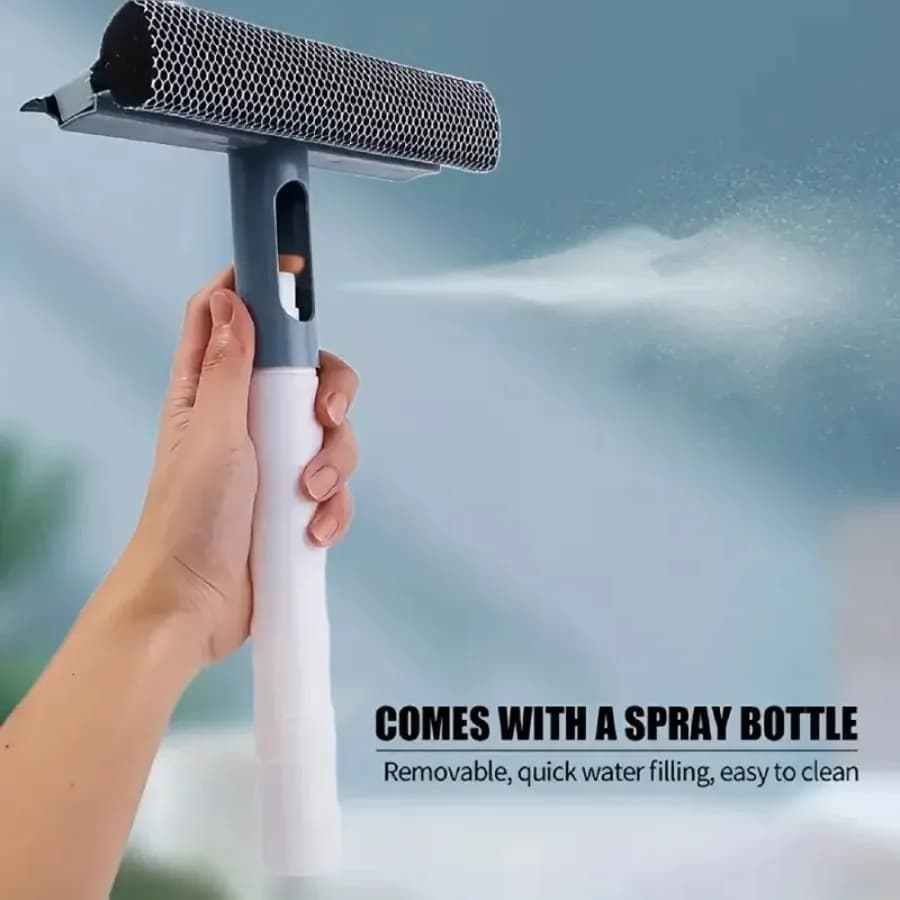 Applicabile alla finestra dello specchio del bagno, con tergicristallo spray bifacciale, tergicristallo tre in uno