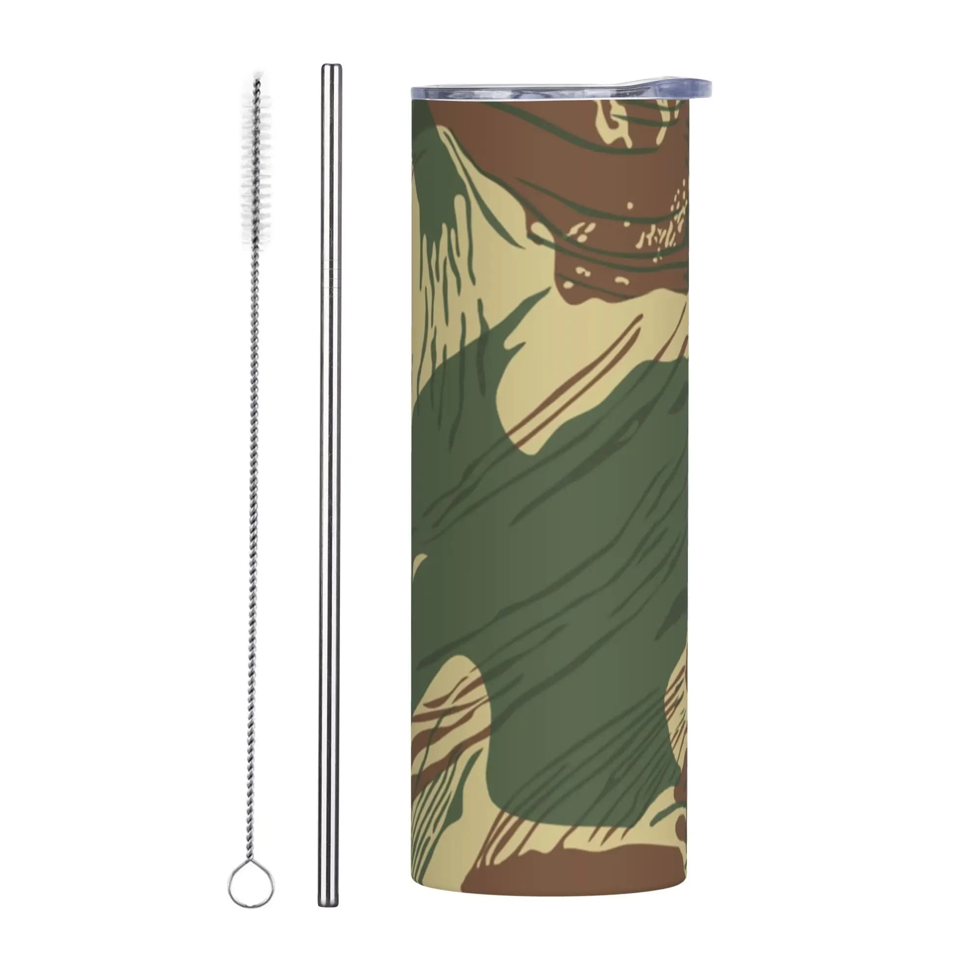 Borraccia Termica da Viaggio in Acciaio Inossidabile con Isolamento Sottovuoto, Motivo Mimetico Guerra del Rhodesia, 20oz