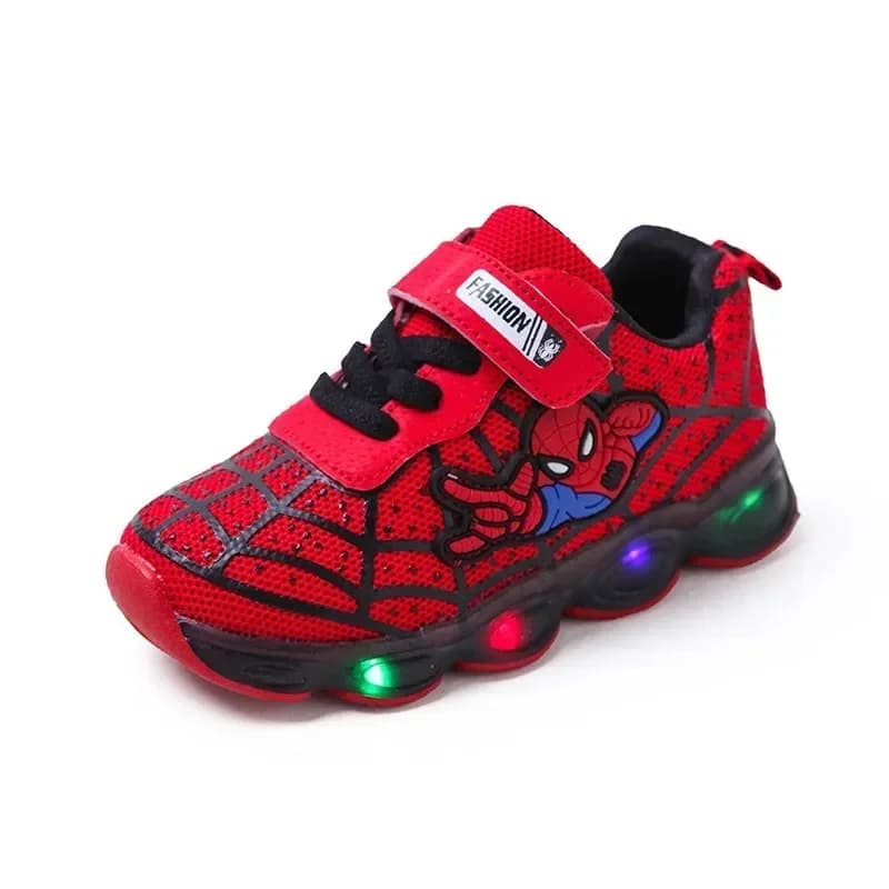 Bright shoes for children, for boys and girls, new soft sneakers with LED lights for children, breathable tennis shoes for babies