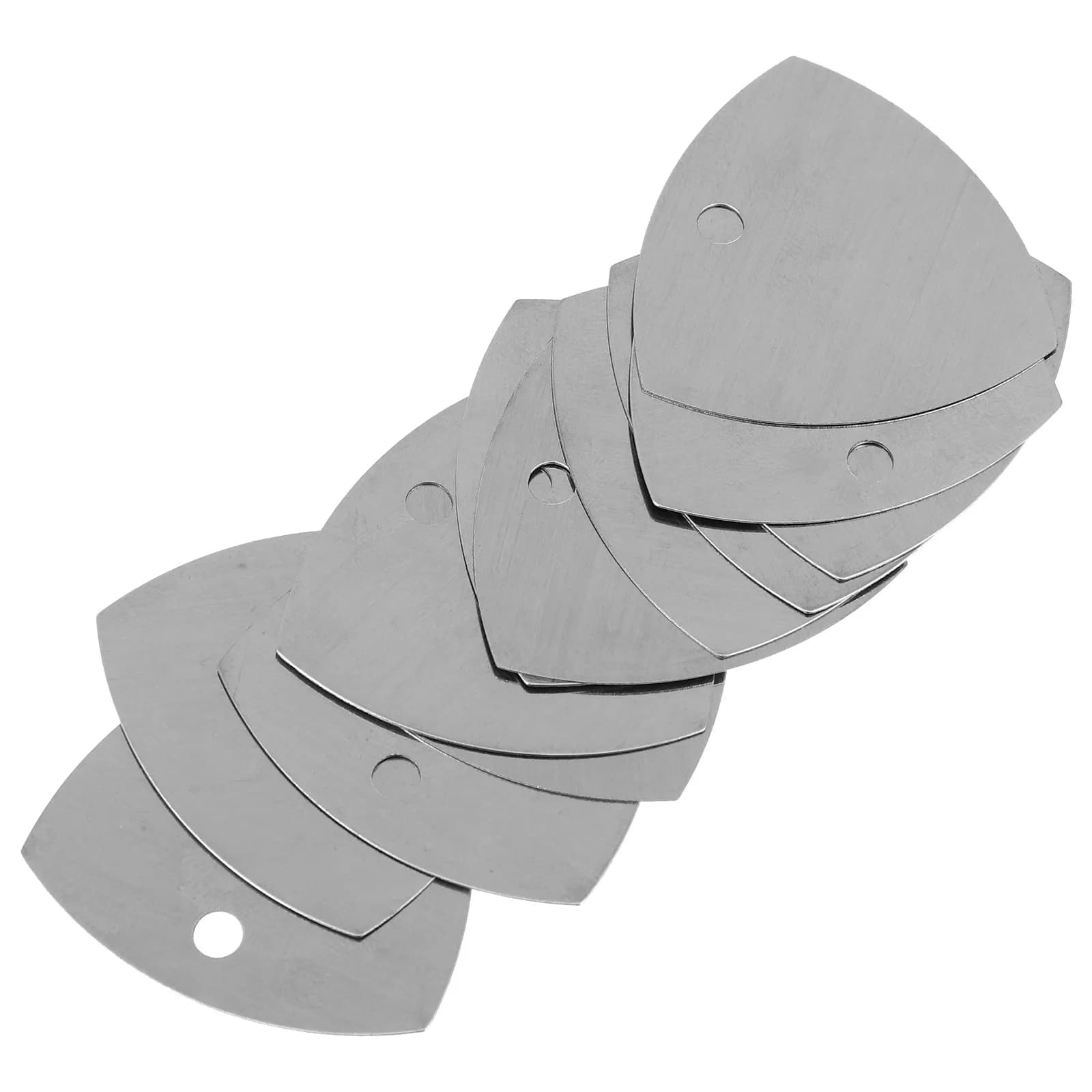 Set di 12 Plettri Professionali in Acciaio Inossidabile per Chitarra Acustica ed Elettrica, Presa Liscia e Confortevole