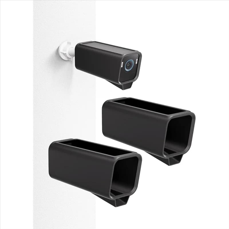 ABJF-Per custodia protettiva per fotocamera Eufy S3 Pro-Copertura in silicone impermeabile (confezione da 2) per telecamere di sicurezza Eufy-Nero