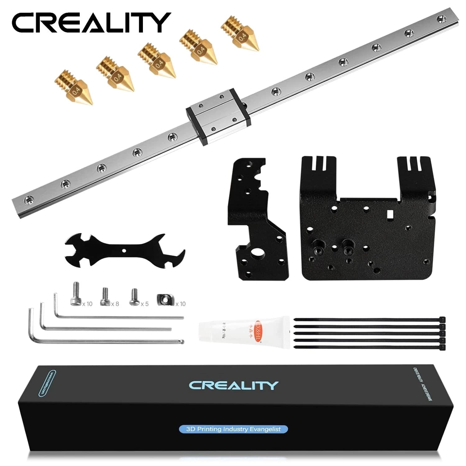 Creality Ender 3 Kit guida guida lineare asse X Cuscinetto cursore guida in acciaio inossidabile per stampante 3D Ender 3 V2/Pro