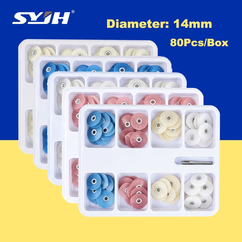 80 Parts for Polishing and Finishing Ceramic Composite Dentali with Soflex Flexi RA Support Rod, Dental Whitening Material for Dentists