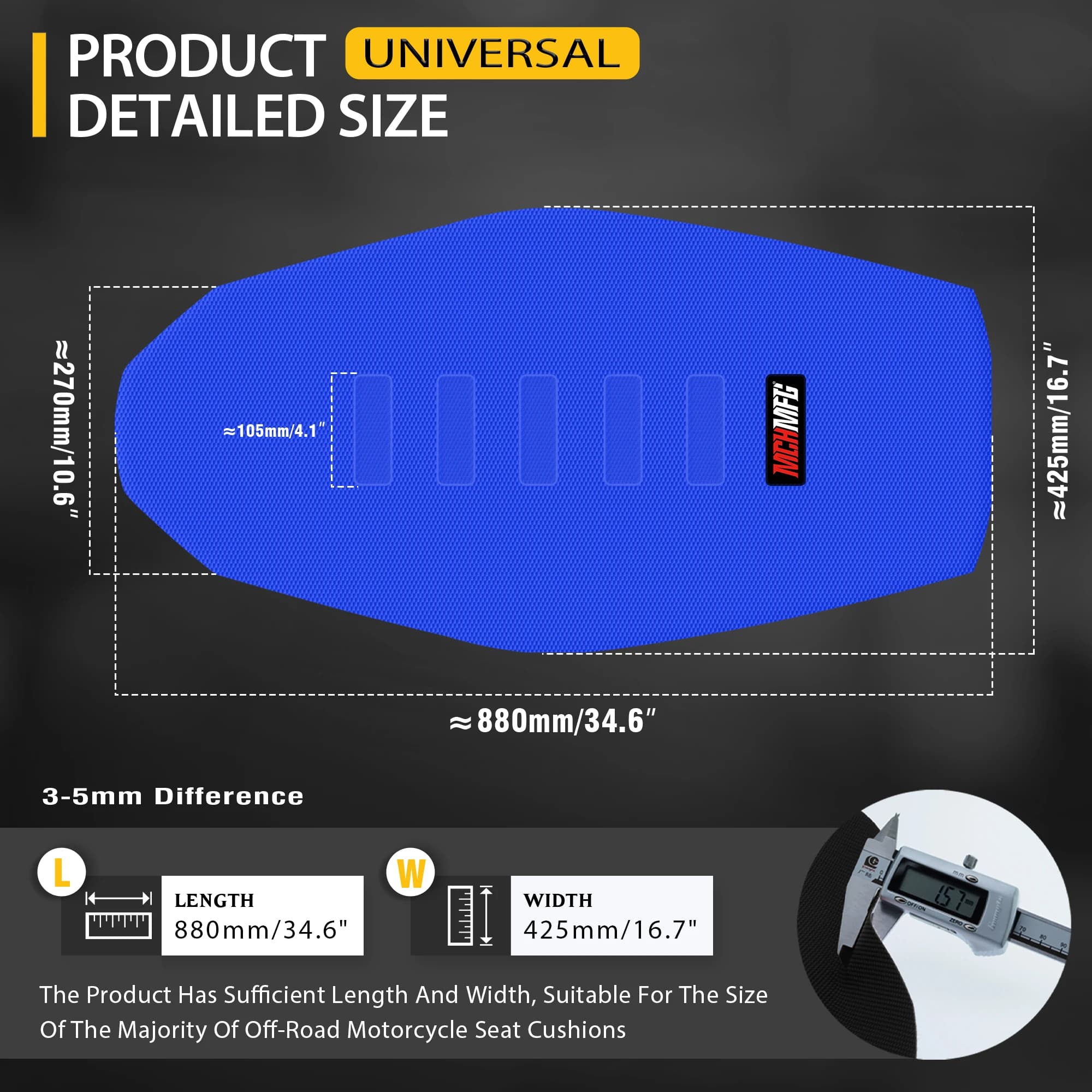 SPACE Universal Motorcycle For YZ YZF EXC SXF TC CRF Seat Cover Waterprrof Non-slip Gripper Soft Stretchy Cushion Set Protection