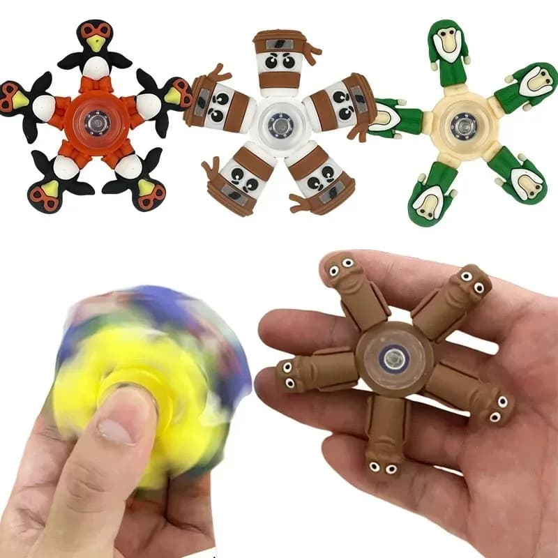 /Italian Brainrot Tung Sahur Relief Fidget Sensory Gyro Toys Stress Relief Sensory Toys for Kids Adult Gift