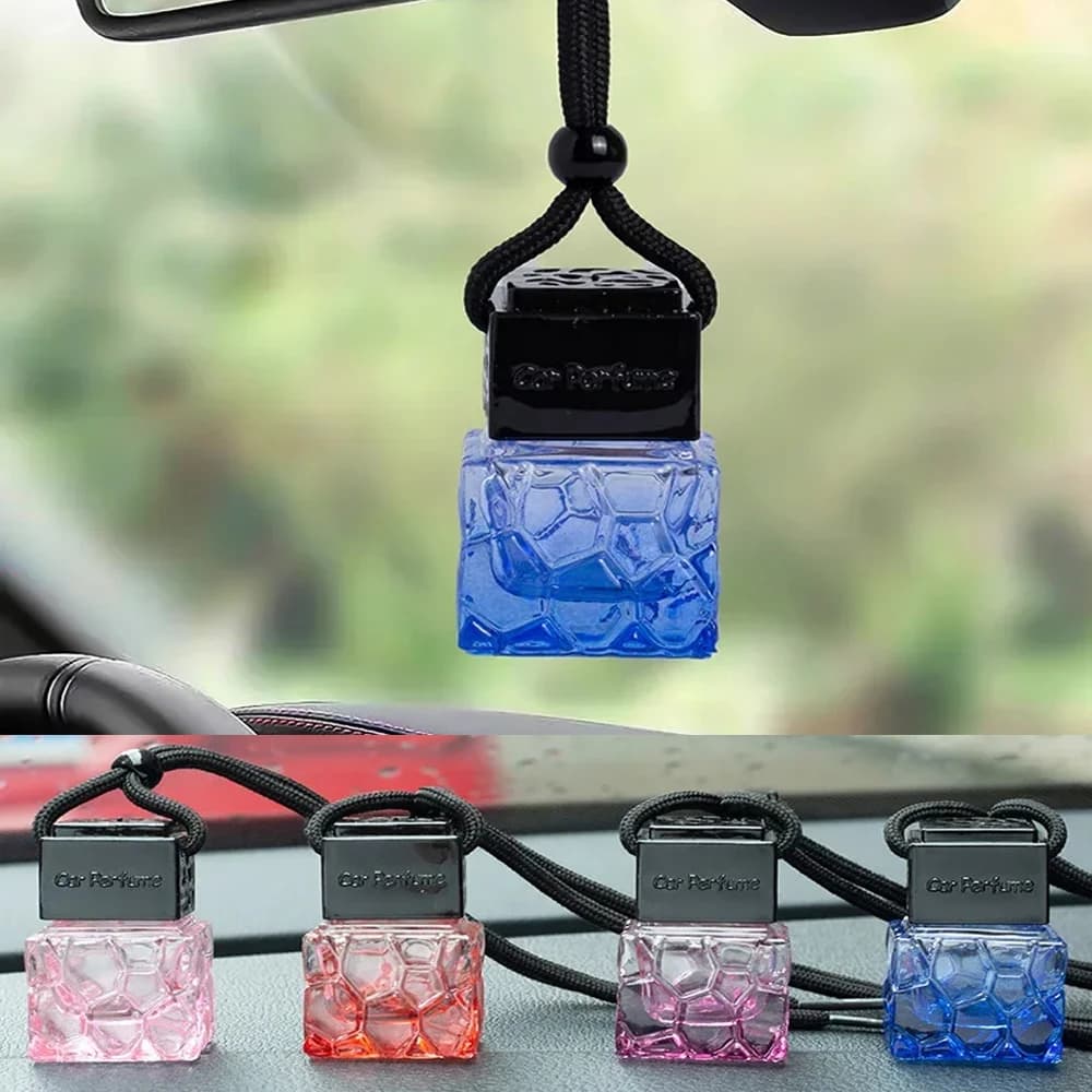 Bottiglia di profumo per Auto ciondolo per profumo deodorante per Auto appeso bottiglia di vetro diffusore per ornamento automatico per strumento di oli essenziali