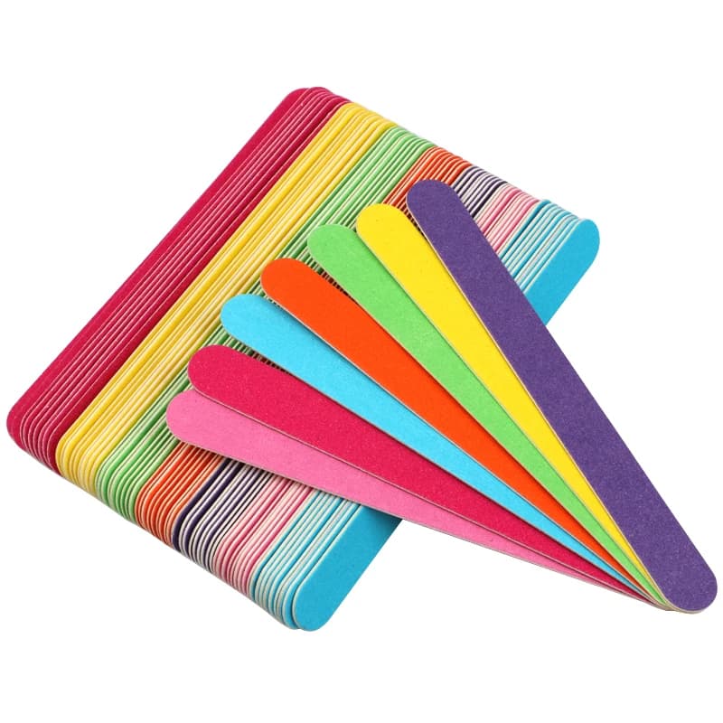 20 Pezzi/Lotto Lime per Unghie in Legno 180/240, Blocco Lucidante Colorato in Carta Vetrata, Strumenti Professionali per Pedicure e Manicure