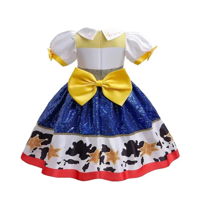 Costumi di Halloween per Cosplay ★ Purim4 Jessie Abito da principessa per carnevale, maniche corte, per ragazze, con cappello con parrucca, per feste di compleanno ☆ Nuovo