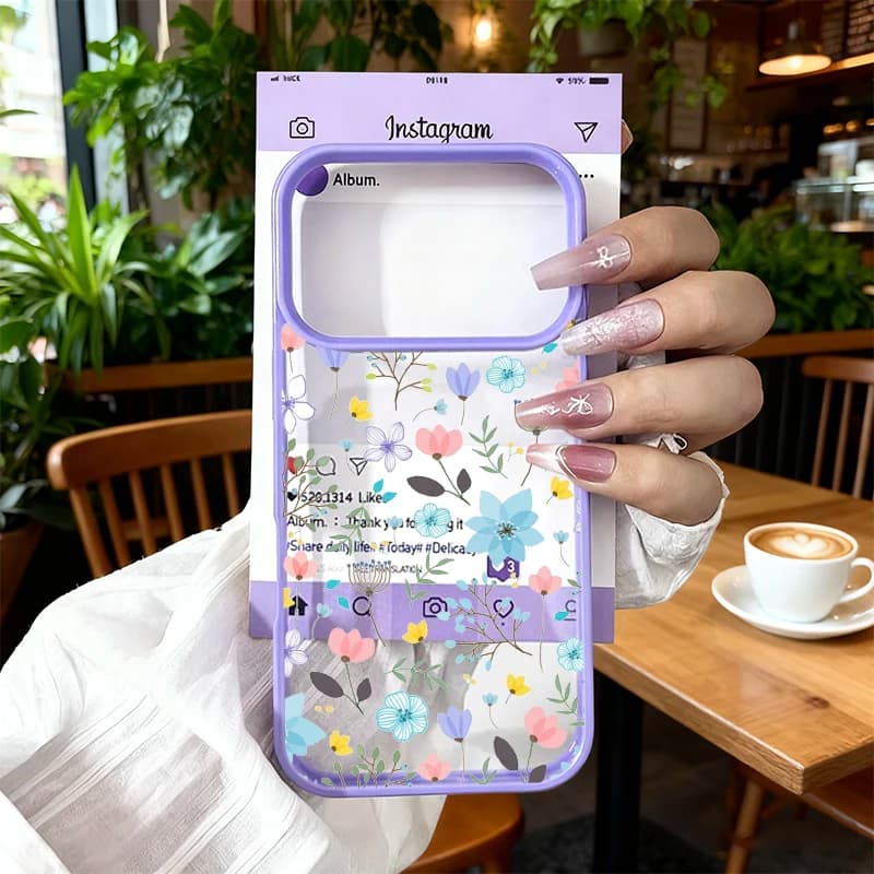Per IPhone 17Pro Custodia per telefono fiore cartone animato per IPhone 17 Pro 17 Air 17 Pro Max INS Cartoon simpatico motivo floreale Cover rigida trasparente