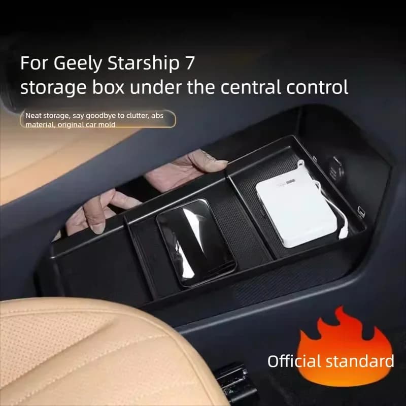 Scatola portaoggetti per console centrale per Geely Starship 7 EM-i, organizer impermeabile per auto, accessori di modifica