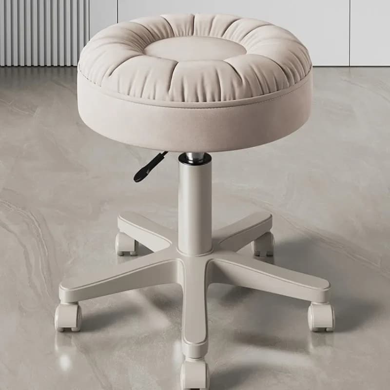 Sgabello da toeletta moderno in velluto di lusso Sedia da trucco Cuscino rotondo Sgabello da toeletta Piccolo appartamento Camera da letto minimalista Sgabello per unghie Casa