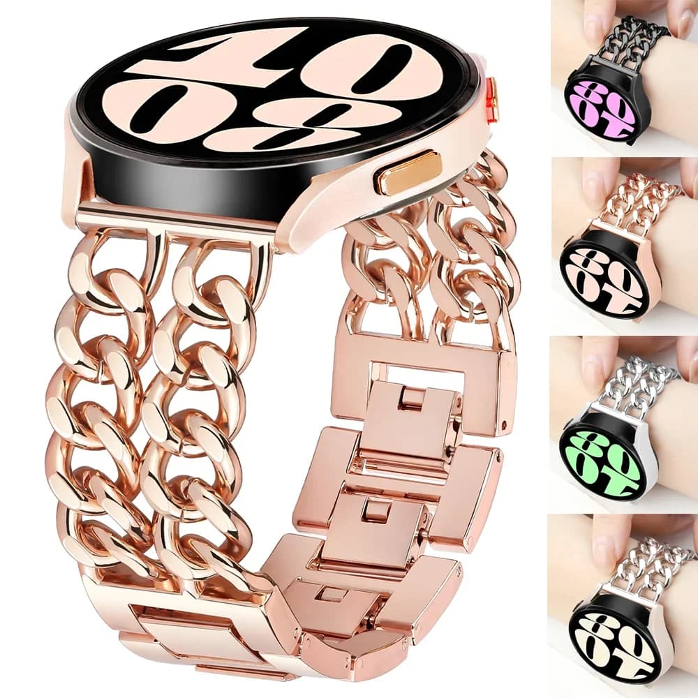 Bracelets for Samsung Galaxy watch 7 6 5 4 Classic Bracelet for luxury metal Amazfit Bip 5/3 pro/Balance/GTS/GTR 4 strap