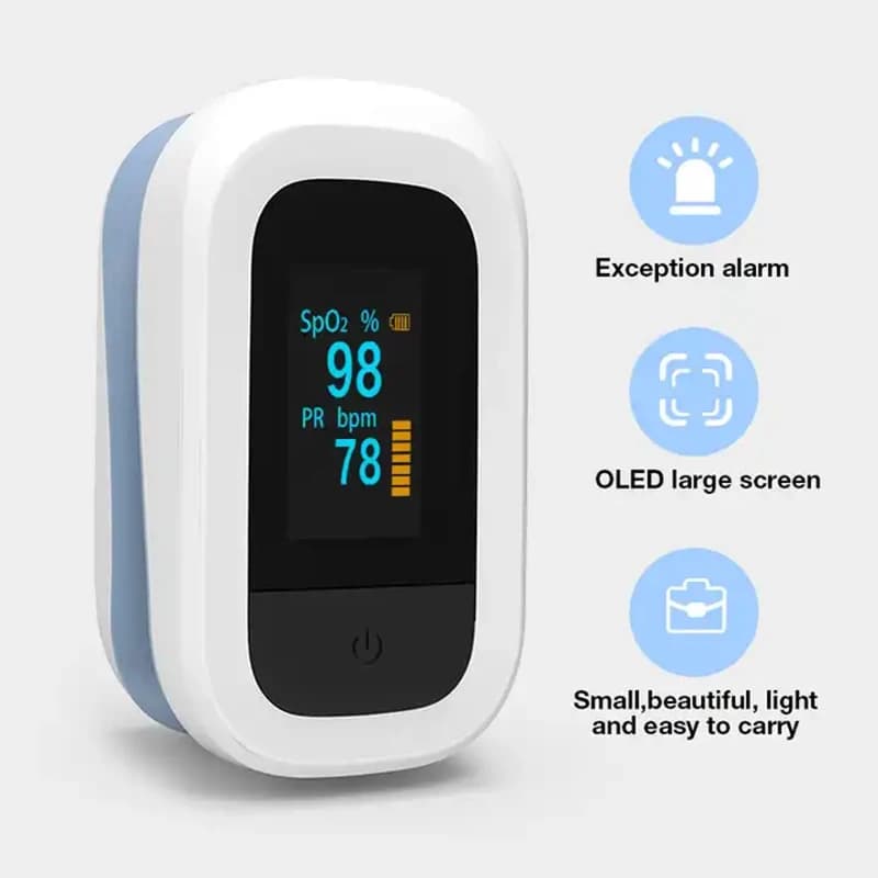 Finger pulse oximeter, automatic and rapid measurement of oxygen saturation in blood, accurate measurement of blood oxygen levels