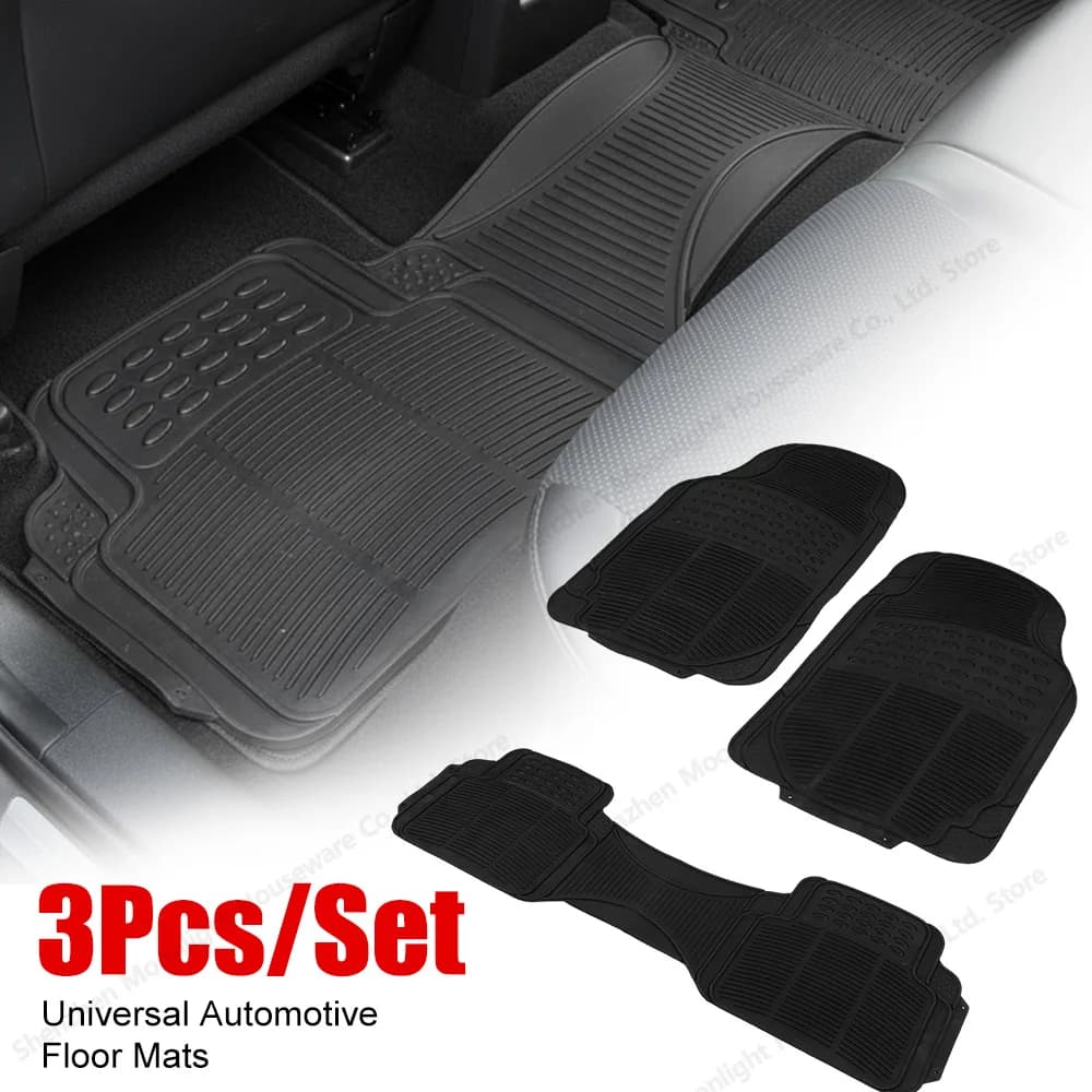 Set of 3 Car Mats Waterproof for All Seasons, in Rubber, for Car, Berlin, SUV and Truck
