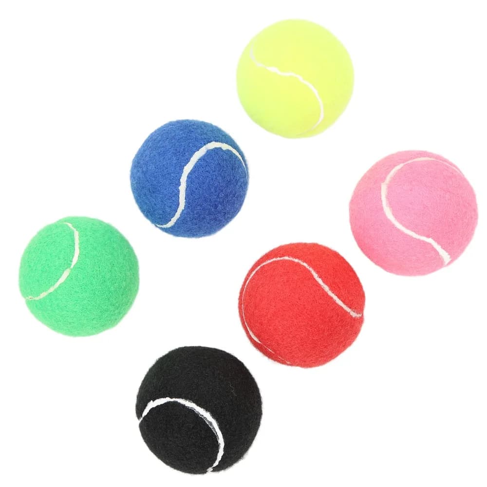 6Pcs Tennis Multicolor Tennis Training Balls Rubber High Elasticity Practice Tennis Balls Tennis Ball Set Tennis Training
