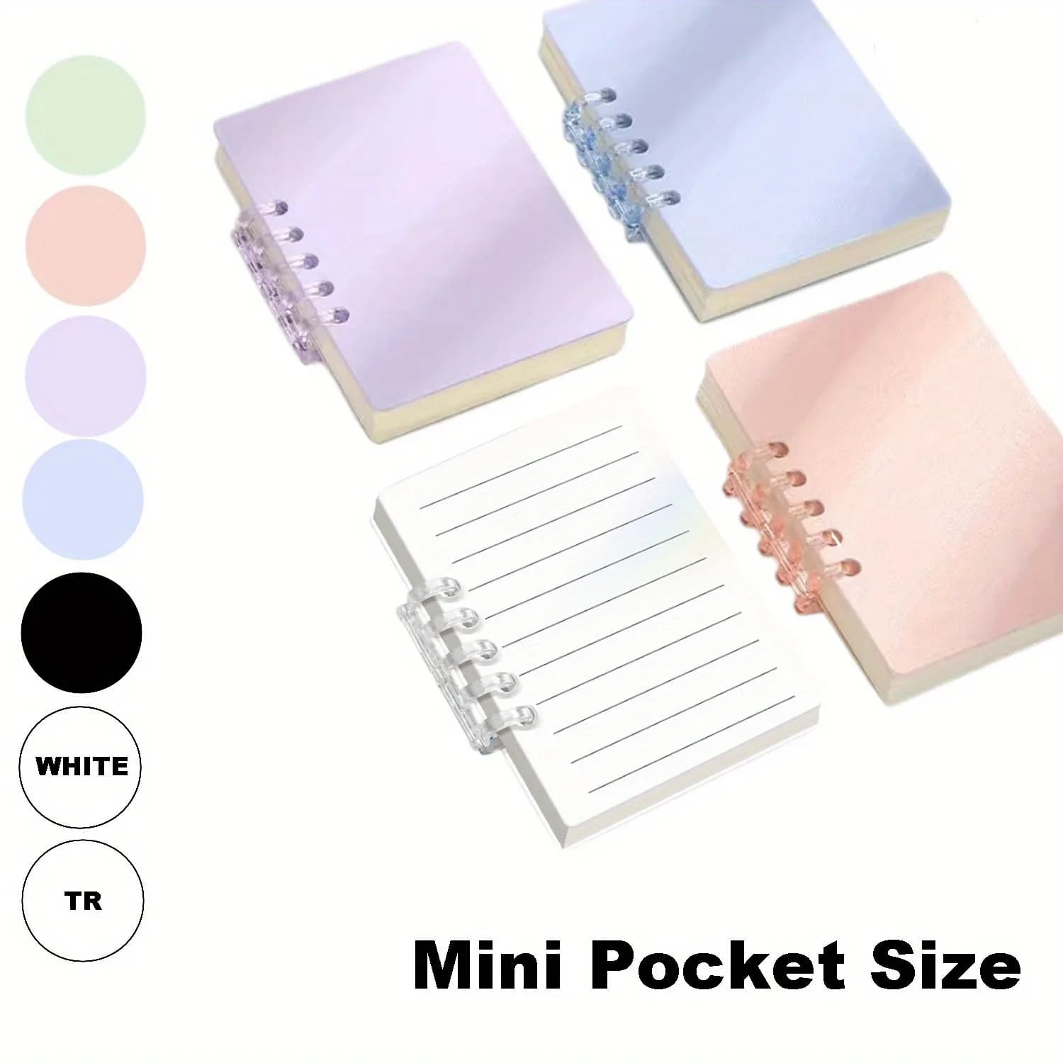 80 Sheets Portable Pocket Small Mini Notebook, A7 Loose Leaf Notepad, Retro CartoonTheme, Memo Diary Planner for School, Office