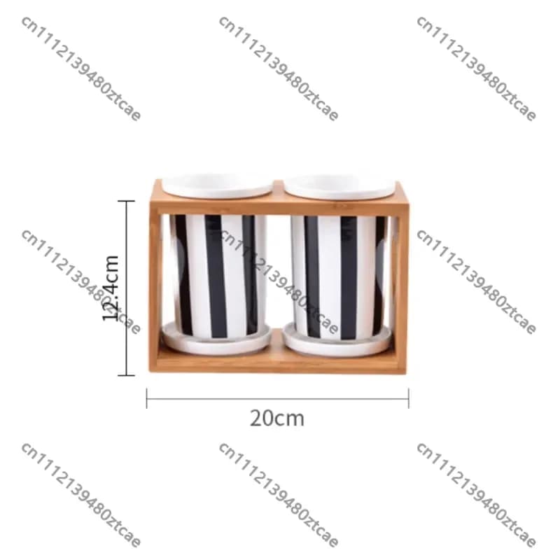 Nordic Striped Ceramic Spice Jar Set, Black White Salt Pepper Shaker,Oil Vinegar Bottle Kitchen Condiment Storage Container